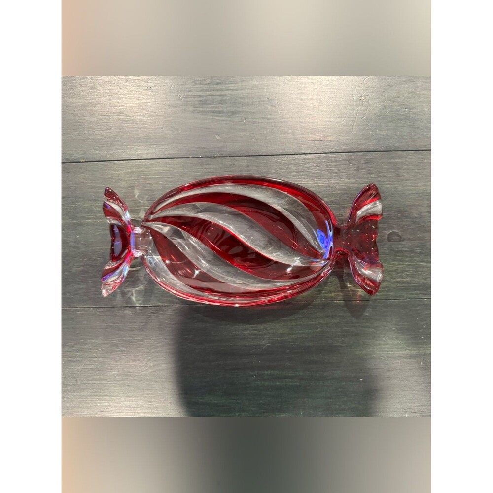 Glass Candy Shaped Candy or Trinket Dish